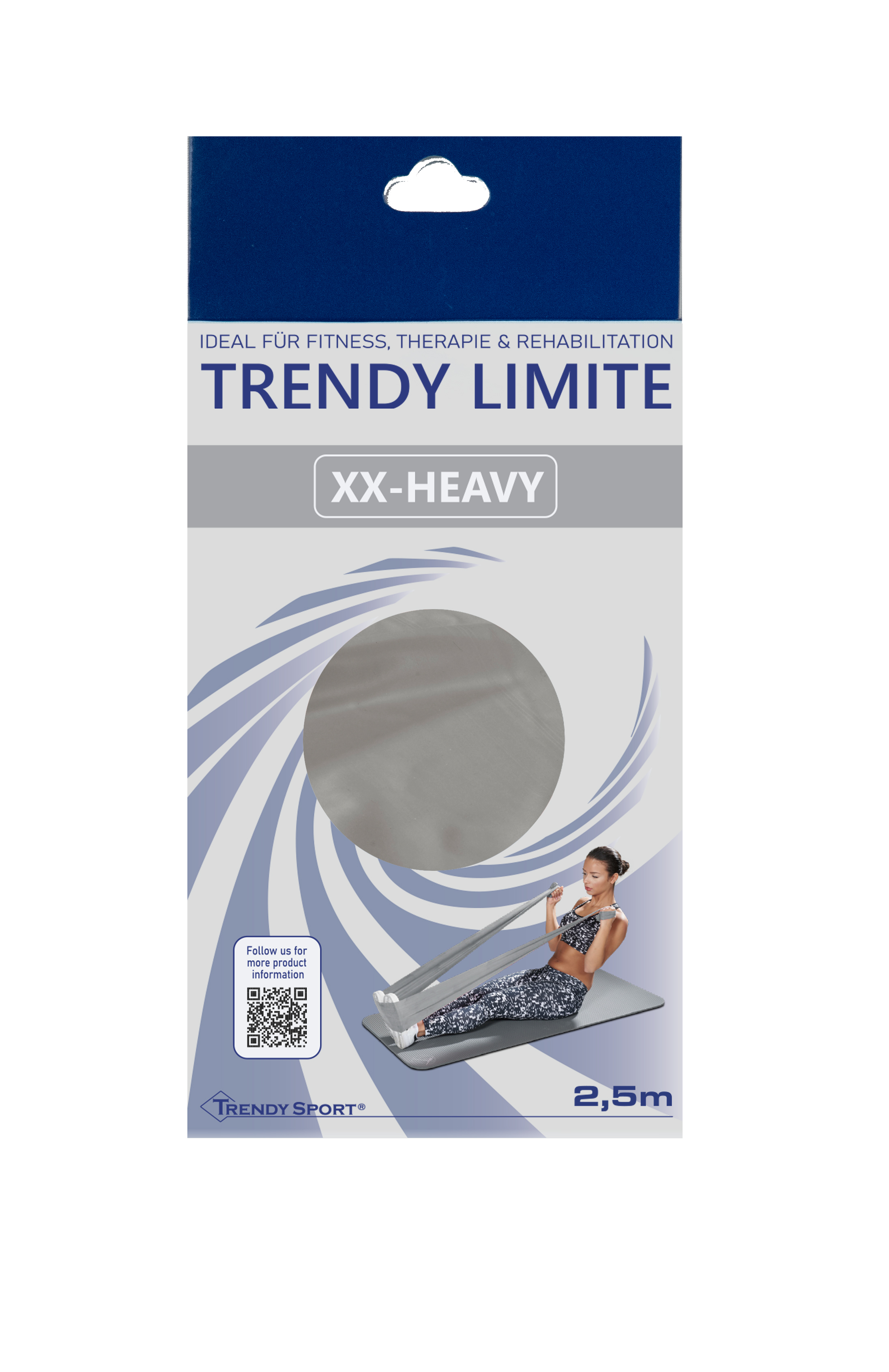 TRENDY SPORT Limite 2,5 Meter Gummiband Flexband Expander Fitnessband 