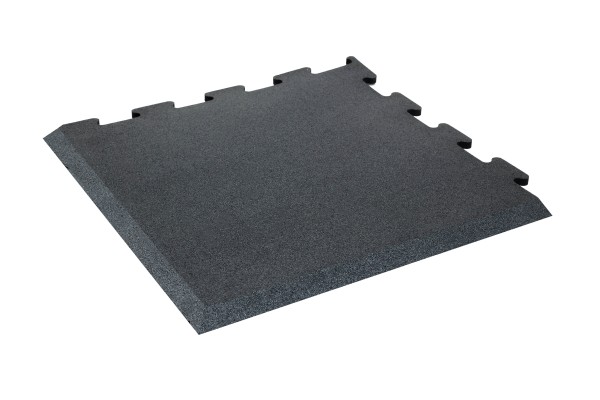 Rubber Flooring Interlocking Fina Corner Black